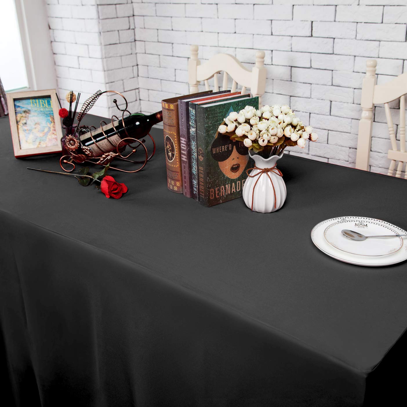 Surmente Table Cloth 6 Ft Rectangular Polyester Tablecloth Tablecloths For Rectangle Tables For Weddings, Banquets, Or Restauran